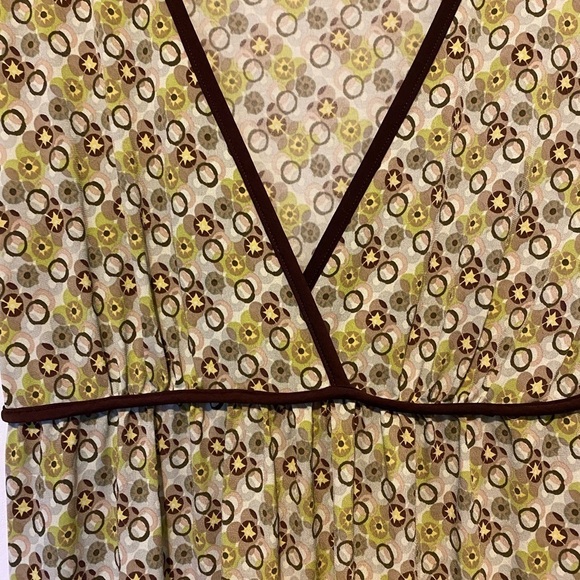 Connected Apparel 70’s Inspired retro green patterned women’s dress size 12 - Picture 8 of 12